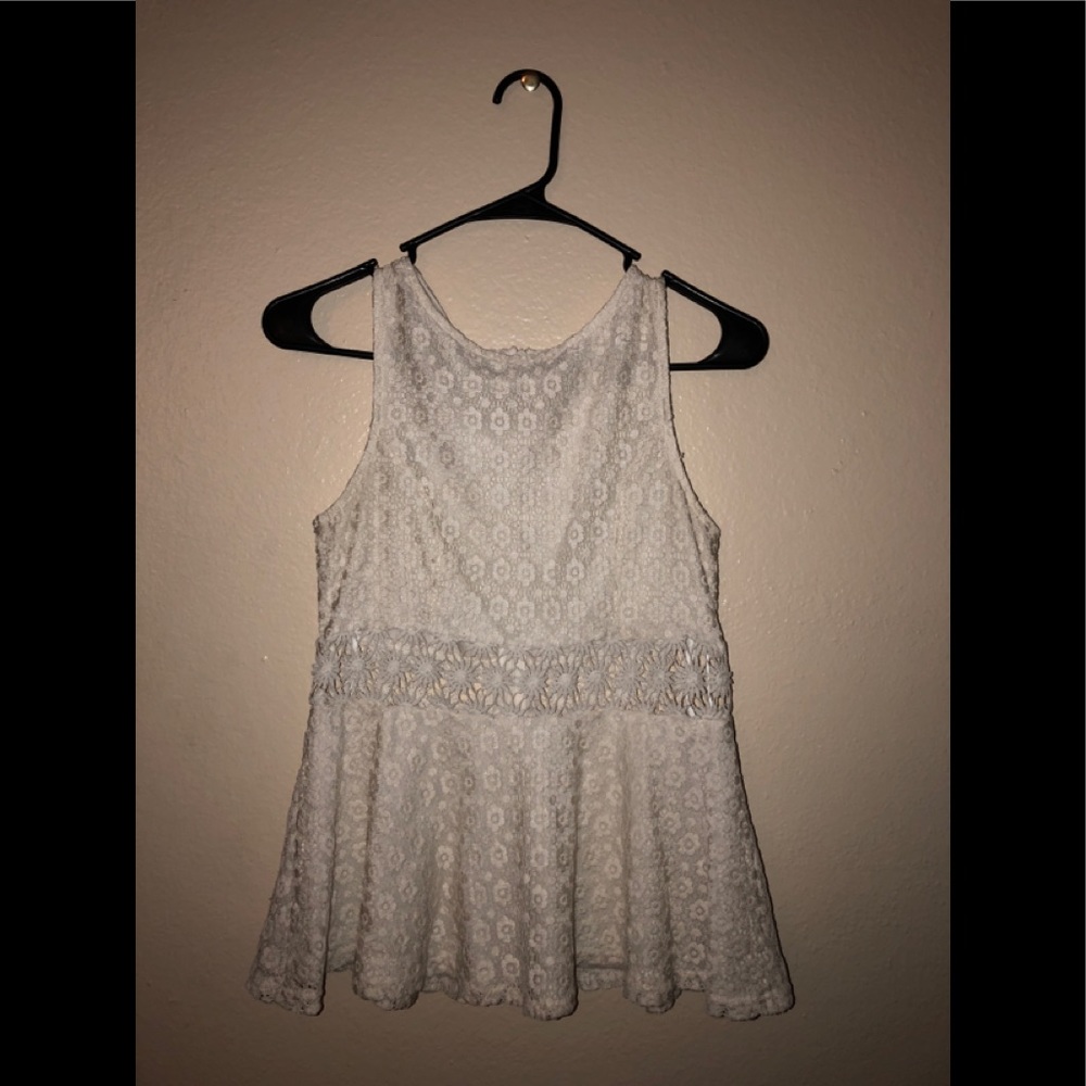 White Lace Tank Top